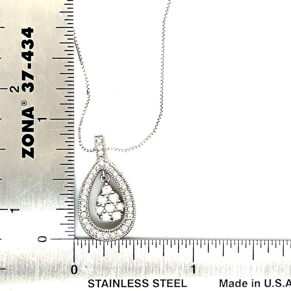 14K Gold Rhythm of Love Diamond Pendant Necklace - Picture 10 of 11